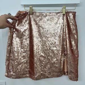 Urban Outfitters Pink Sequin Mini Skirt